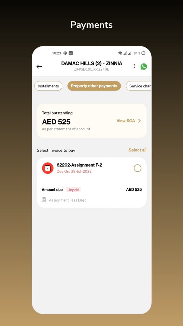 DamacLiving — layar aplikasi 2